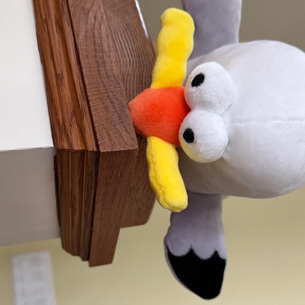 Plush Seagull Bird Toy - Gray and Orange
